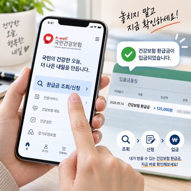 건강보험 환급금 조회 신청 방법, 지급일까지 한 번에 확인