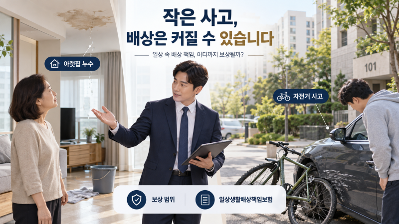 일상생활배상책임보험 보상범위 아랫집 누수와 자전거 사고도 보상될까