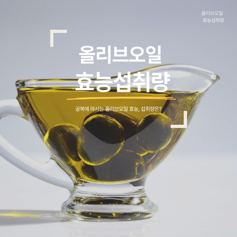 공복에 마시는 올리브오일 효능, 섭취량은 몇 스푼이 적당할까