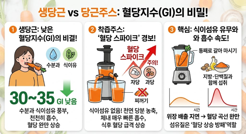 당근주스 마시면 혈당 오른다? 올바른 섭취방법 및 효능 부작용 총정리