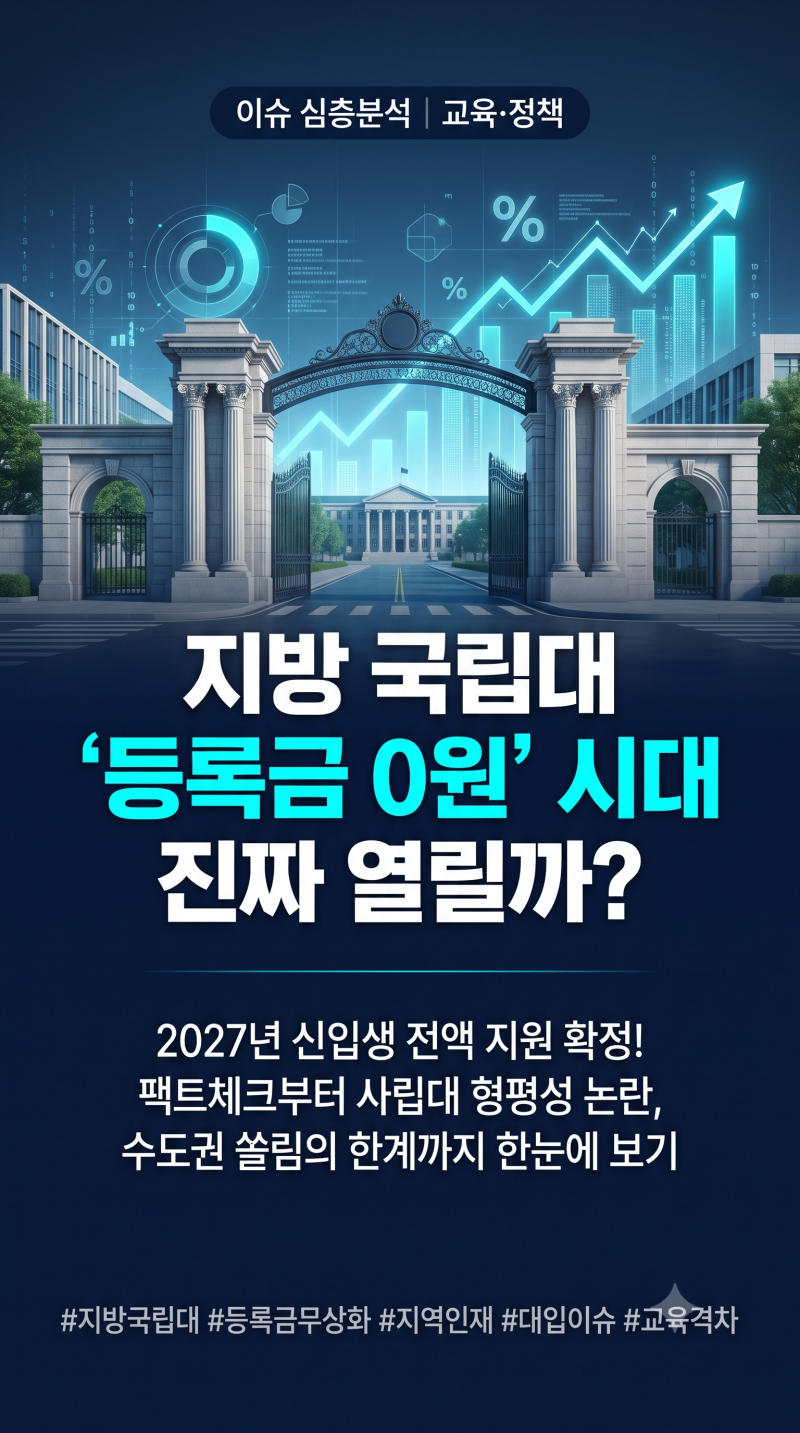 2027 국립대 무상교육 A to Z 의약학 계열은 전원 제외?