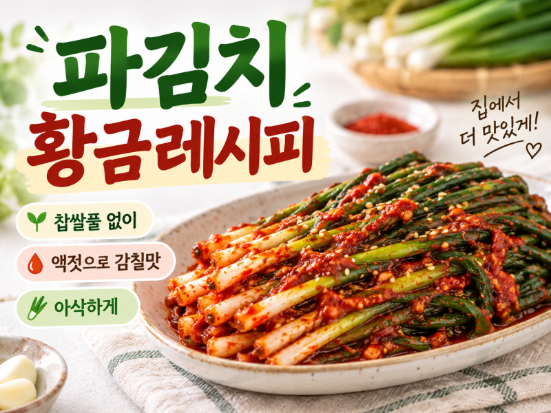 파김치 담그는법｜찹쌀풀 없이 간단하게 만드는 액젓 양념 비율