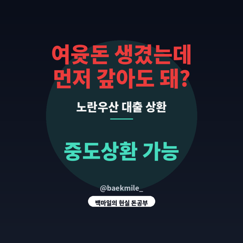 “여윳돈 생겼는데 먼저 갚아도 되나요?” 노란우산 대출 중도상환