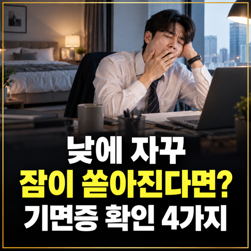 “밤에 잤는데 낮에 갑자기 잠든다면?” 기면증 확인 4가지