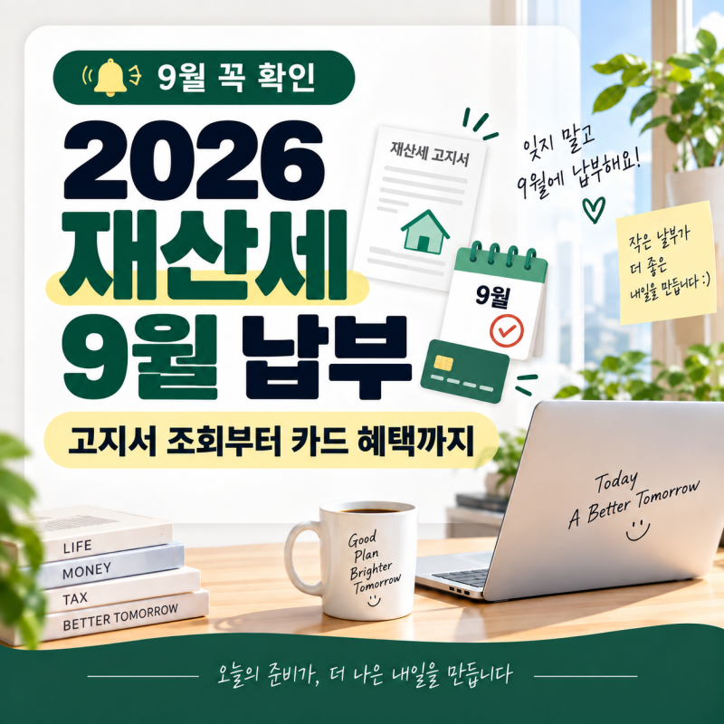 2026년 9월 재산세 납부기간｜고지서 조회부터 카드 납부까지