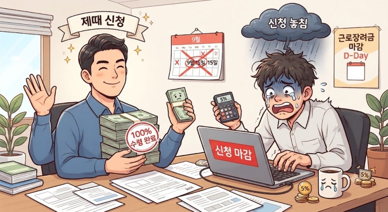 근로장려금 9월 15일 신청 마감, 최대 115만원보다 먼저 갈리는 조건 2026