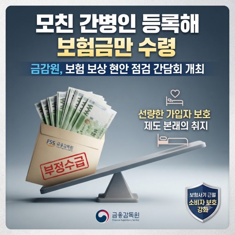 "모친 간병인 등록해 보험금 꿀꺽?… 금감원, 칼 빼들었다"