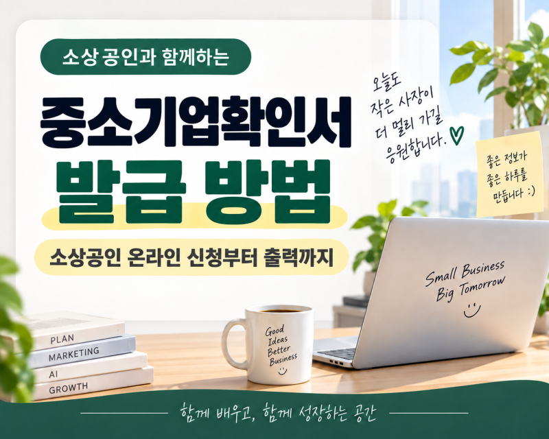 중소기업확인서 온라인 발급 방법｜소상공인도 차근차근 따라 하세요