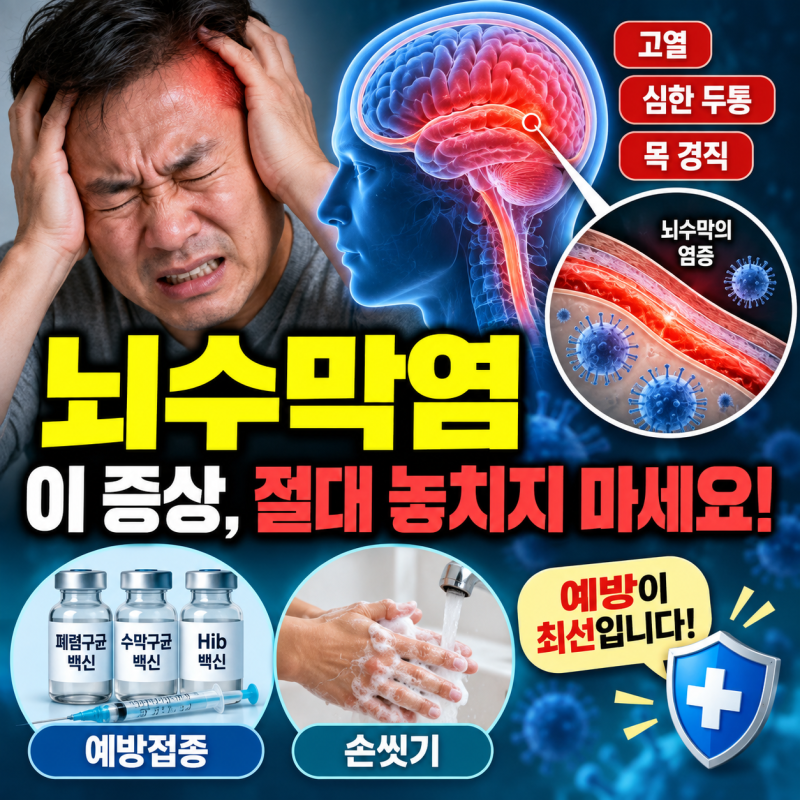 뇌수막염 초기증상, 감기와 다른 3가지 신호