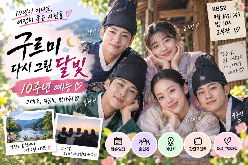 박보검 김유정 10년 만에 재회! 구르미 다시 그린 달빛 방송일