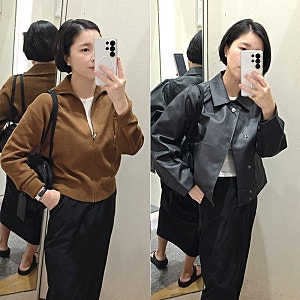 유니클로 U 신상 르메르 무드 블루종 니트 집업 가디건 이쁜데 ?