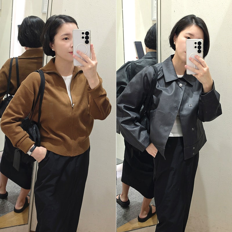 유니클로 U 신상 르메르 무드 블루종 니트 집업 가디건 이쁜데 ?