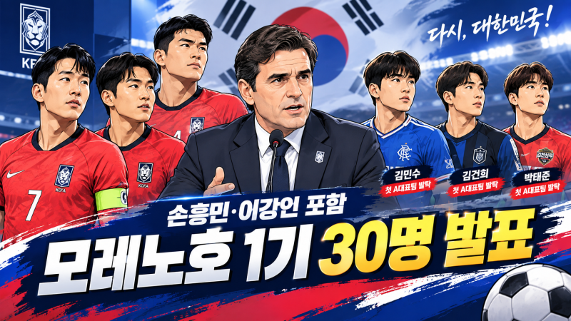 “김민재·손흥민·이강인은 그대로…그런데 이 3명이?”｜모레노호 1기 30명 충격 명단