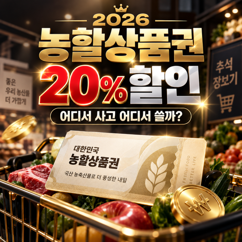 2026 농할상품권 20% 할인, 어디서 사고 어디서 쓸까?