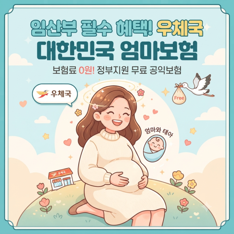 [임신일기]임산부라면 무조건 0원! 우체국 대한민국 엄마보험 가입 대상 및 신청 방법 및 사....