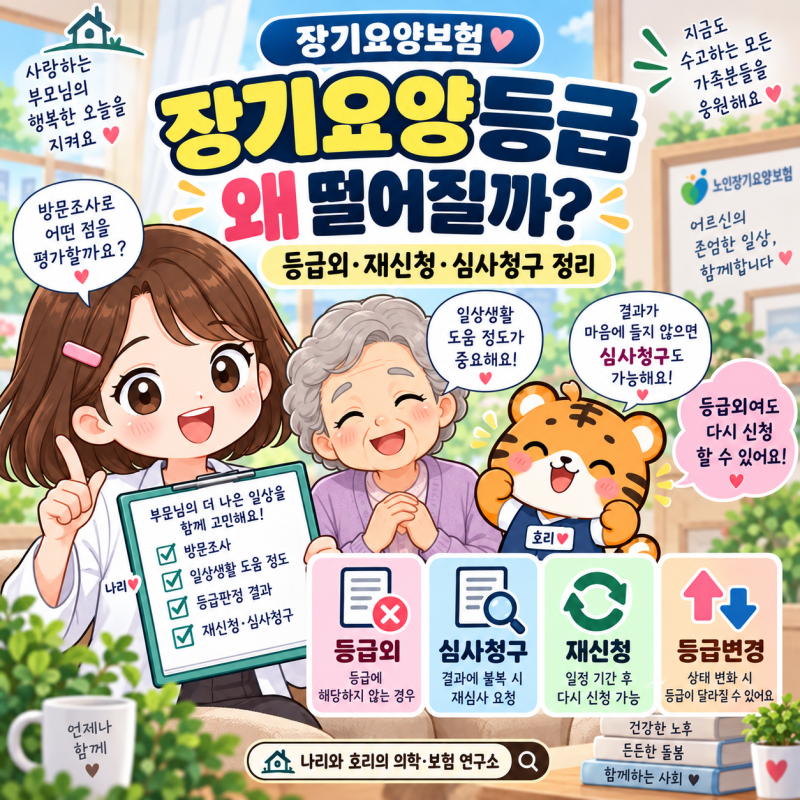 장기요양등급 왜 떨어질까?｜등급외 판정·재신청·심사청구 방법 정리