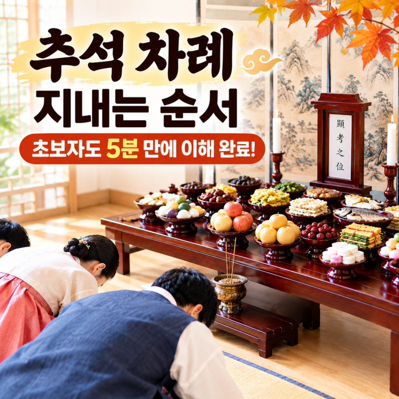 추석 차례 지내는 순서: 초보자도 5분 만에 이해 완료!
