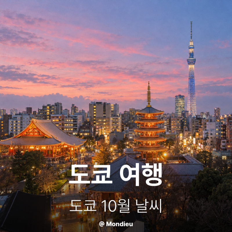 도쿄 10월 날씨 초 중순 말 옷차림과 여행준비물 총정리