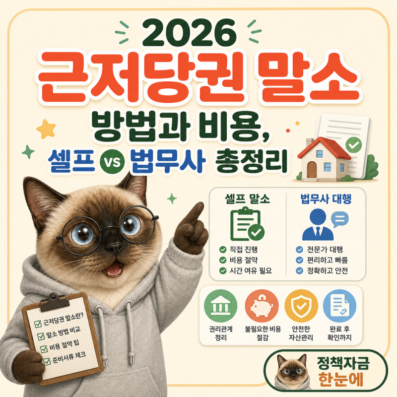 2026 근저당권 말소 방법과 비용, 셀프 vs 법무사 총정리
