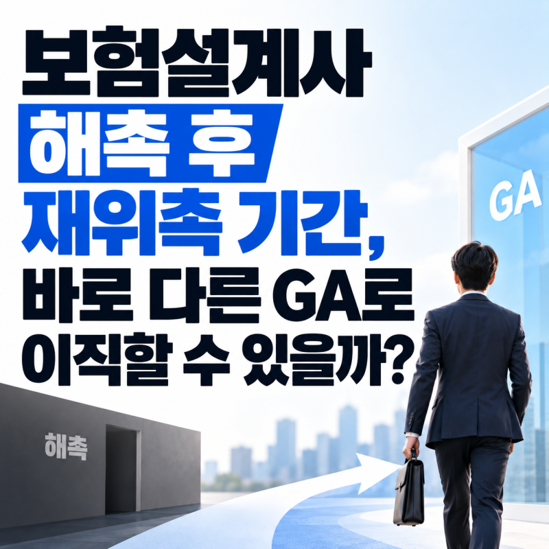 보험설계사 해촉 후 재위촉 기간, 바로 다른 GA로 이직할 수 있을까?