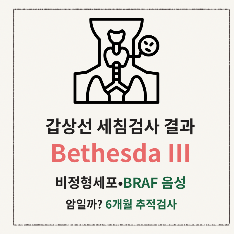 “암일 수도 있다고요?” 갑상선 세침검사 결과｜Bethesda 3단계·비정형세포·BRAF 음성