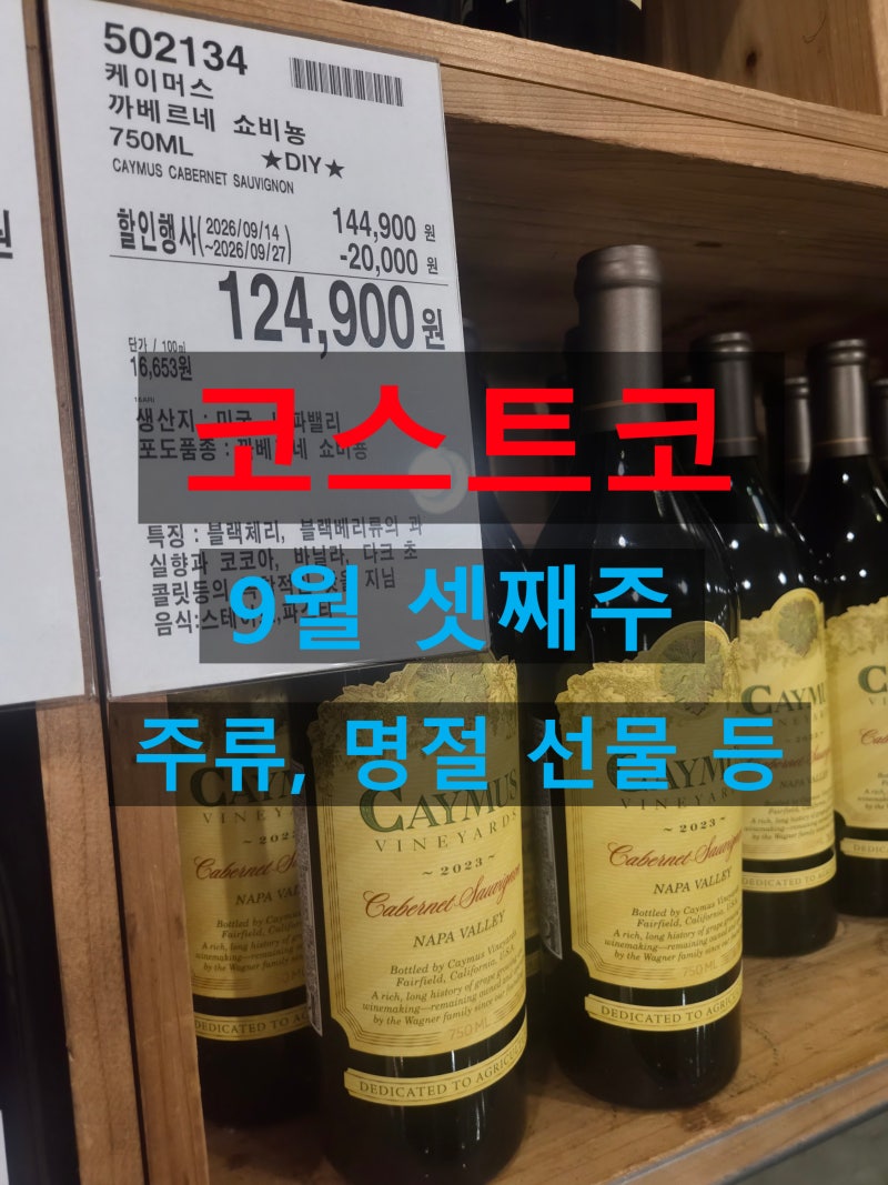 세종 코스트코 9월 셋째주 할인상품 명절 선물세트 위스키 와인 맥주 장바구니 가격표 총정....