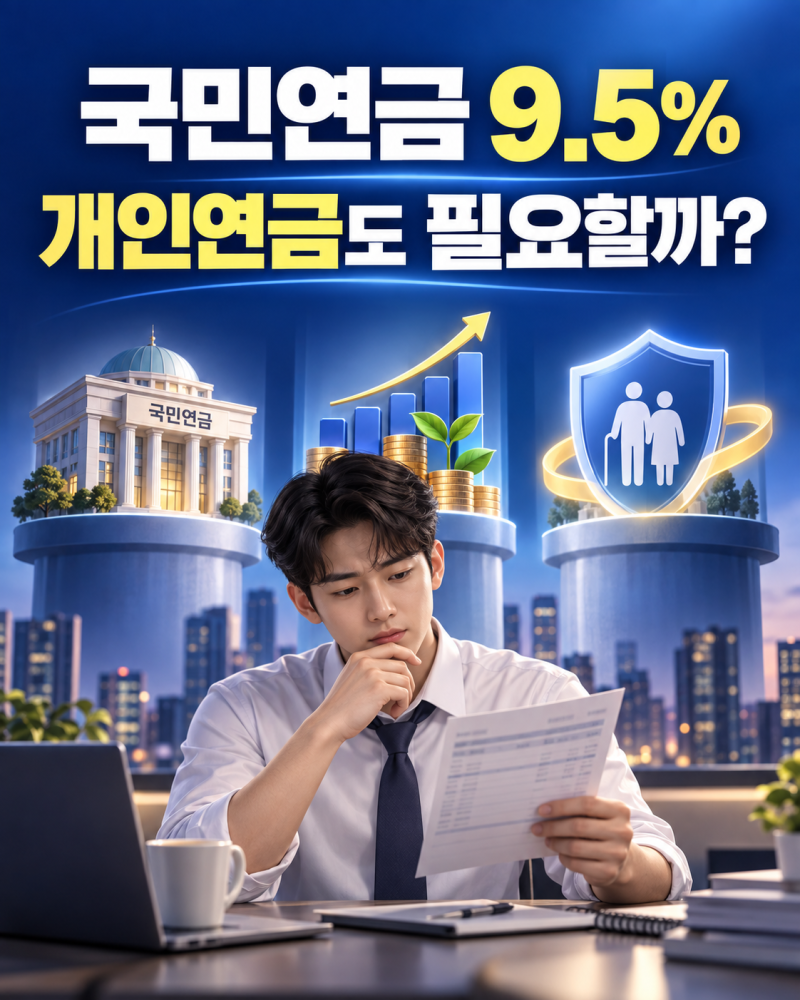 국민연금 보험료 9.5%로 올랐는데 개인연금도 필요할까? 20·30대 연금저축·연금보험 비교