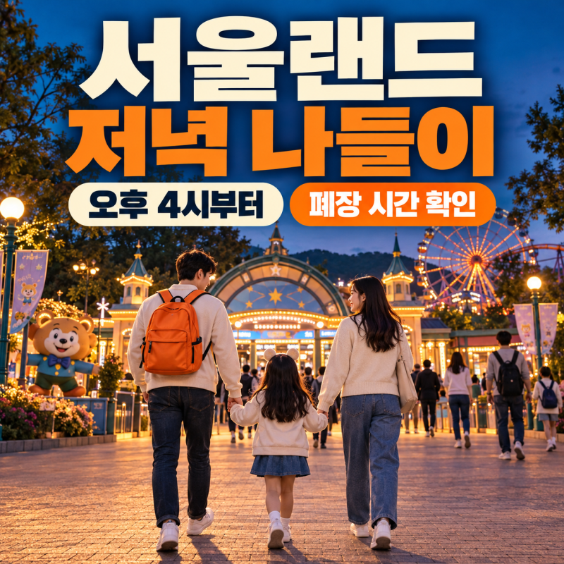 놀이공원은 무조건 아침부터? 과천 서울랜드 야간권으로 잡는 저녁 나들이