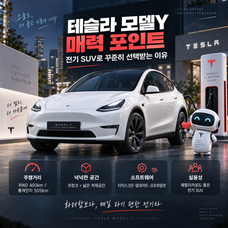 테슬라 모델Y 매력 포인트, 전기 SUV로 꾸준히 선택받는 이유