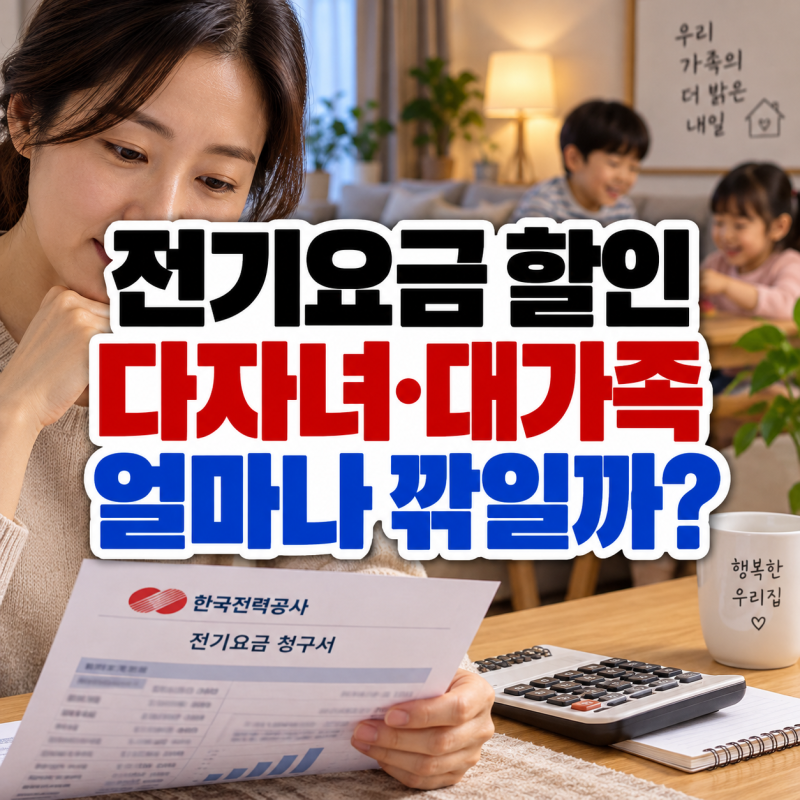 전기요금 할인, 다자녀·대가족·출산가구 얼마나 깎일까? 신청조건과 할인금액 정리