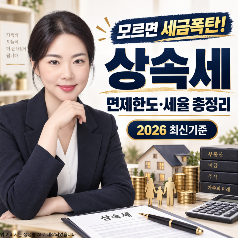 2026년 상속세 면제한도 얼마일까 공제 세율 총정리