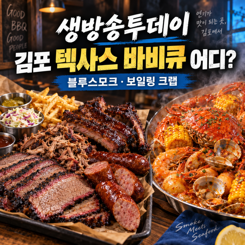 생방송투데이 대식가 김포 텍사스 바비큐 어디? 블루스모크·보일링 크랩