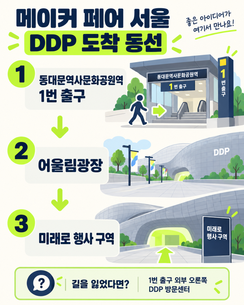 메이커 페어 서울 예약 없이 갈까? DDP 행사장 찾기!