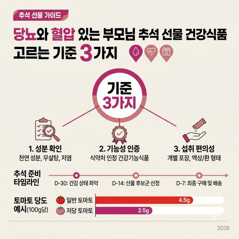 과일보다 실속 있는 당뇨와 혈압 있는 부모님 추석 선물 건강식품 고르는 기준 비교