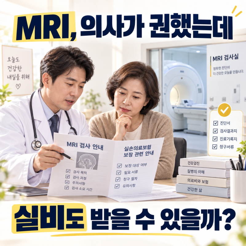 70만원 MRI가 실비 거절? 의사가 권한 검사도 청구 전 확인할 조건 5가지