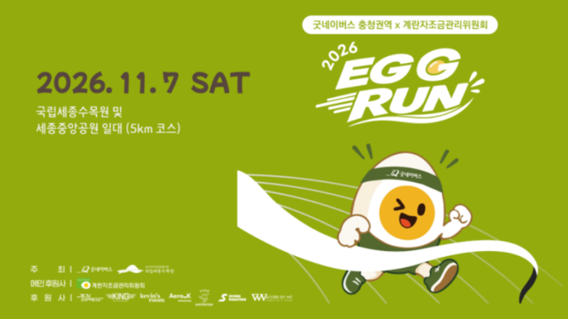 2026년 11월 세종 마라톤ㅣ굿네이버스 2026 에그런 EGG RUN 5km 코스 및 일정 총정리