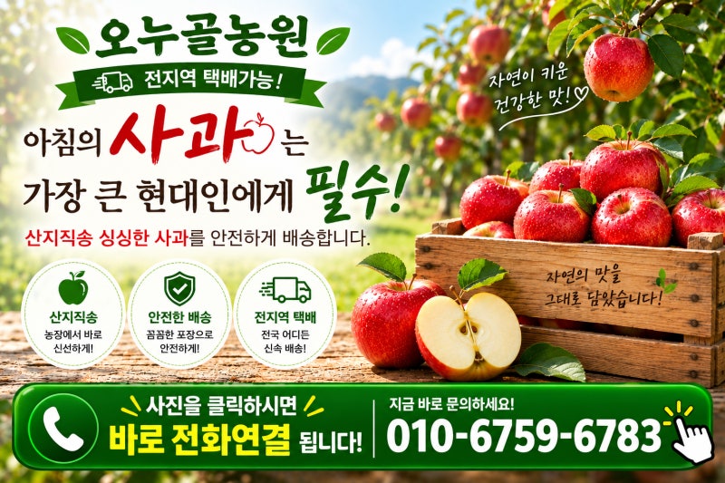 강원도 정선 사과농장 산지직송 오누골농원