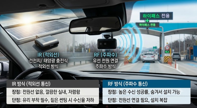 하이패스 단말기 추천: IR 방식 vs RF 방식 차이점과 완벽 선택 가이드