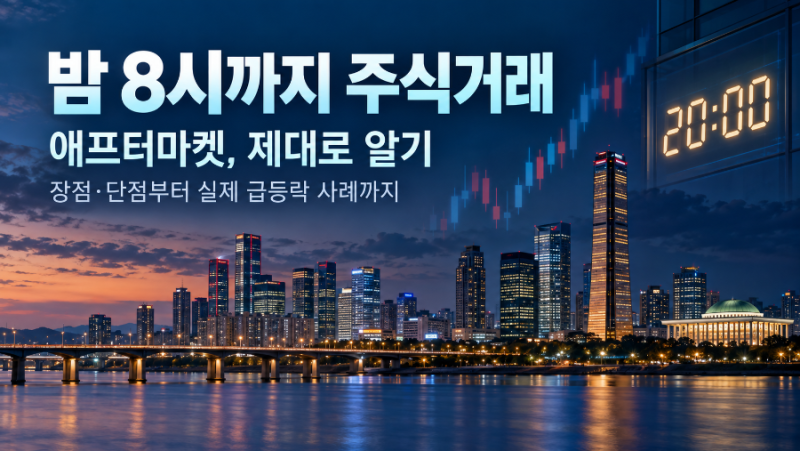 국내주식 애프터마켓 첫날, 밤 8시까지 거래! 장점·단점과 실제 급등락 사례