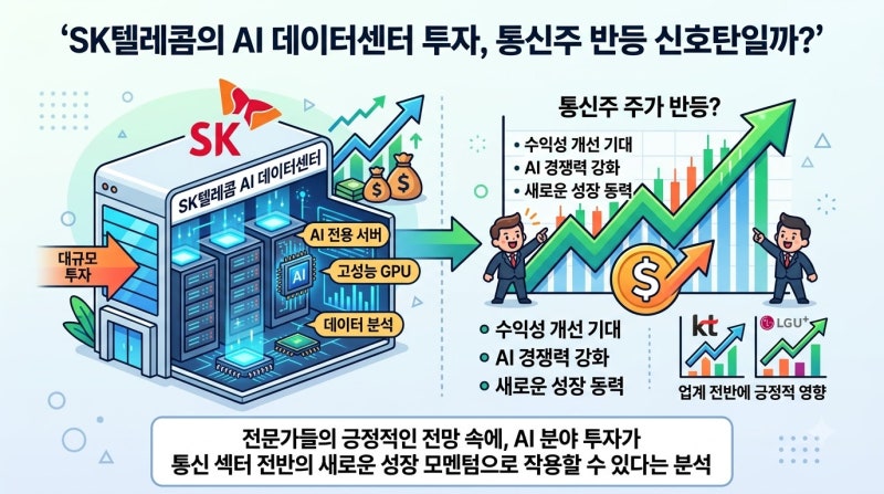 SK텔레콤 AI 데이터센터 투자 통신주 주가 반등 신호일까