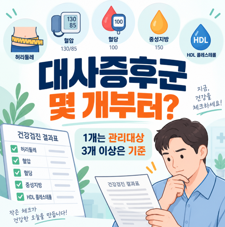 “건강검진에서 혈압·혈당 하나 걸렸다”…대사증후군은 몇 개부터일까?