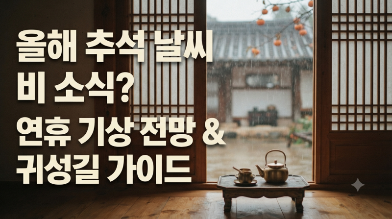 올해 추석 날씨와 태풍 소식 미리 확인하고 귀성길 준비하는 방법