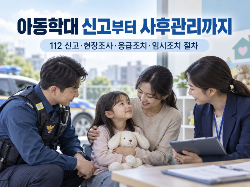 아동학대 신고부터 사후관리까지/112 신고·현장조사·응급조치·임시조치 절차
