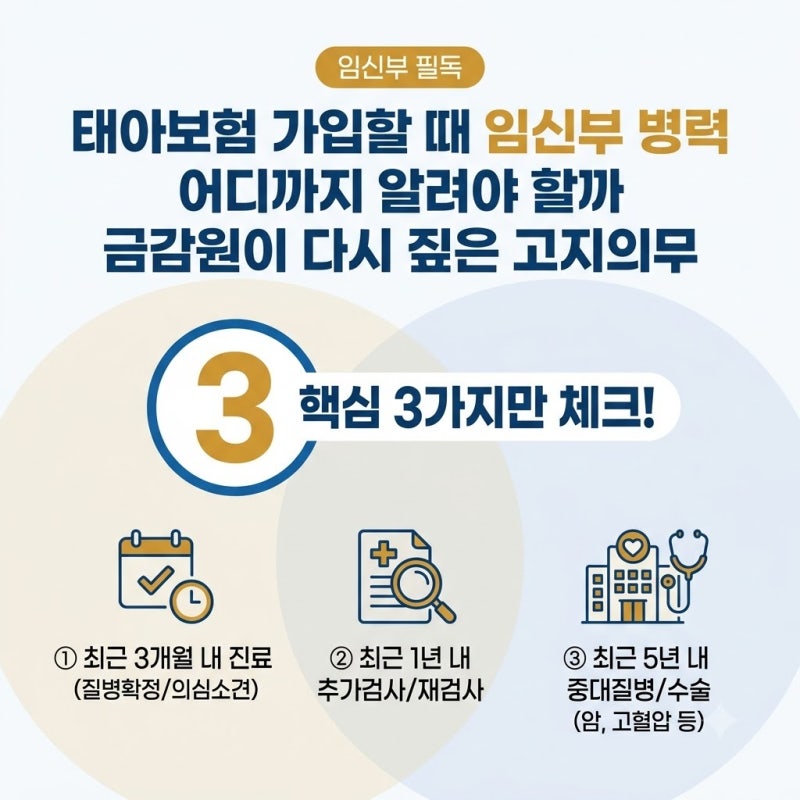 태아보험 가입할 때 임신부 병력 어디까지 알려야 할까 금감원이 다시 짚은 고지의무 확인