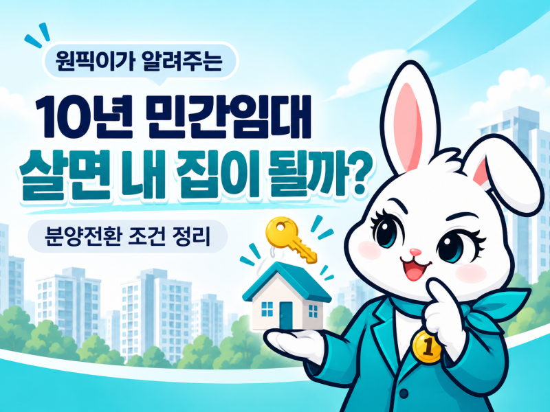 10년 민간임대아파트 살면 내 집이 될까? 분양전환 조건 정리
