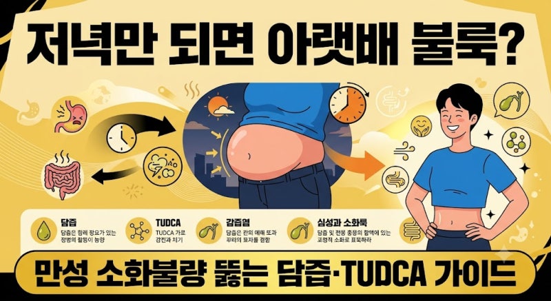 "기름진 것도 안 먹는데 왜 체할까?" 만성 소화불량의 진짜 원인: 담즙 부족과 소장 세균 팩트