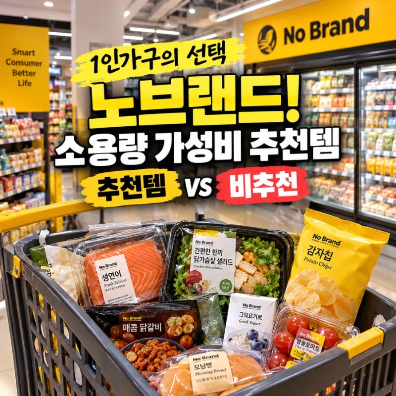 1인가구의 선택 노브랜드! 소용량 가성비 추천템 vs 비추천 털어본 솔직후기