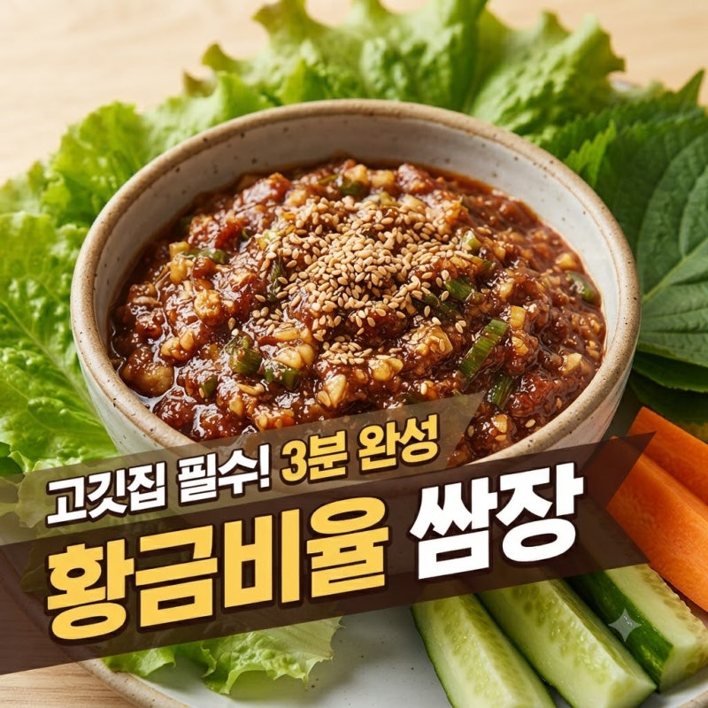 황금비율 쌈장 만들기 레시피, 실패 없는 고기 쌈장 양념 비율