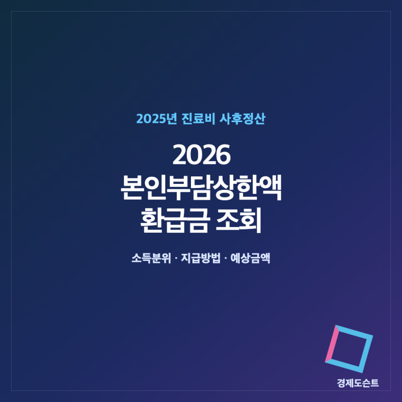 2026 본인부담상한액 환급금 조회｜2025년 병원비 얼마 돌려받을까?
