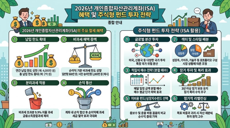 2026 ISA 계좌 비과세 혜택 주식형 펀드 투자법 완벽 정리